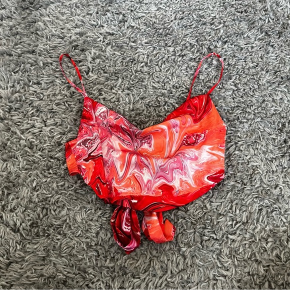 tiger cherry tie back bandana tank size medium - Picture 1 of 3